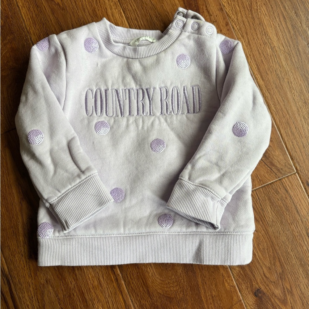 Country Road Kids Lavender Polka Dot Sweatshirt